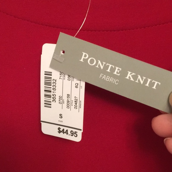 NWT $45 Christopher & Banks Red Pullover Top Tunic - Picture 3 of 8